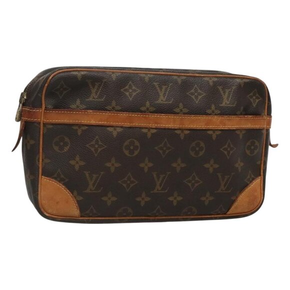 LOUIS VUITTON Monogram Compiegne 28 Clutch Bag M51845 LV Auth ki5790 - Picture 1 of 16